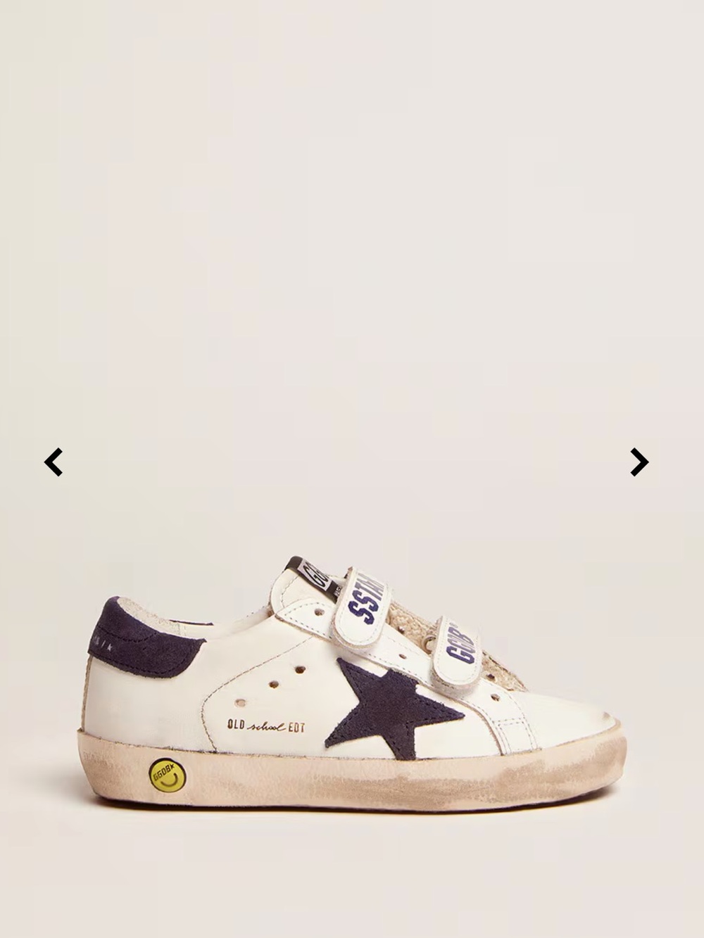 Golden Goose toddler sneaker Size 20 in white leather with blue suede star